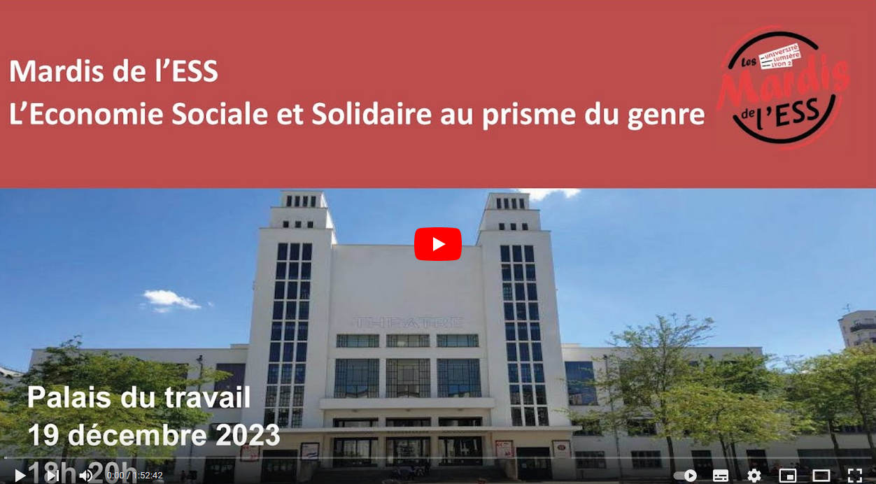 Conférence l'ESS au prisme du genre-video