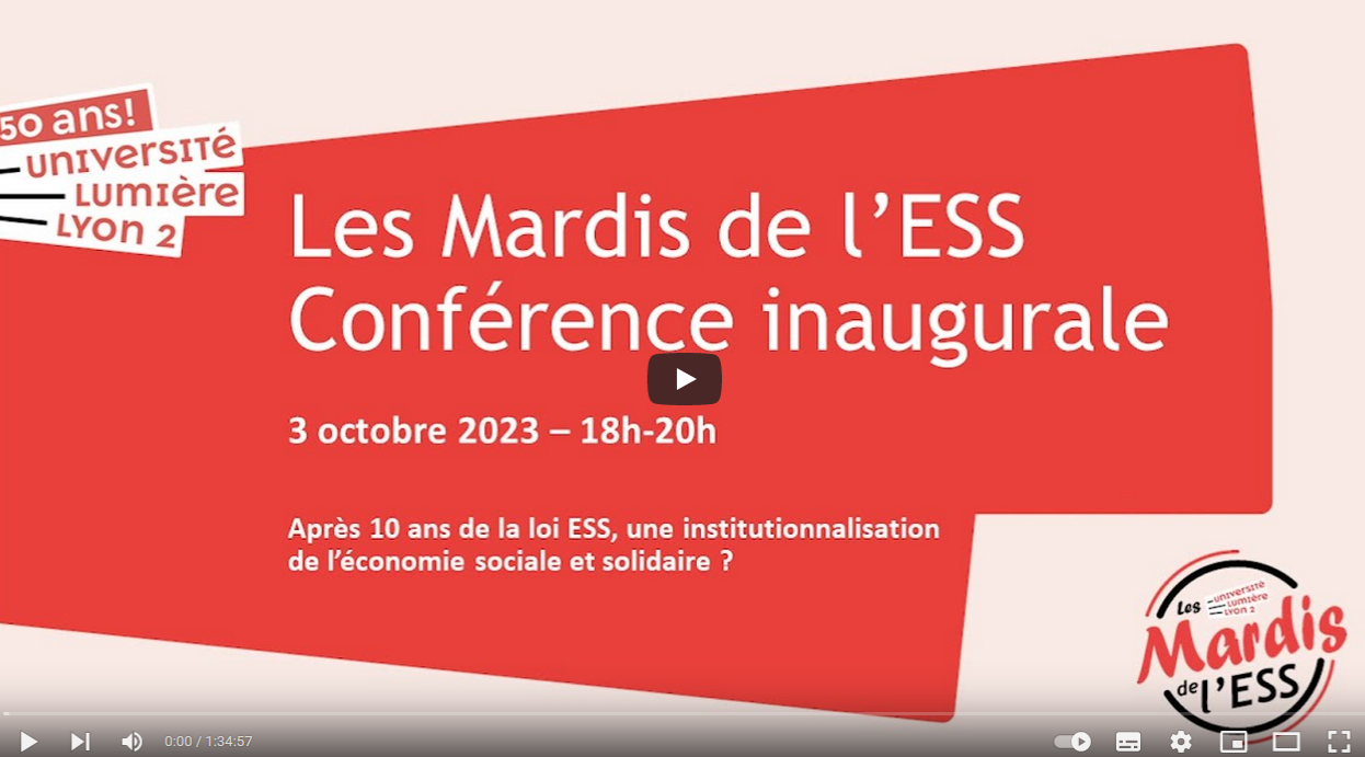 Conférence inaugurale-video