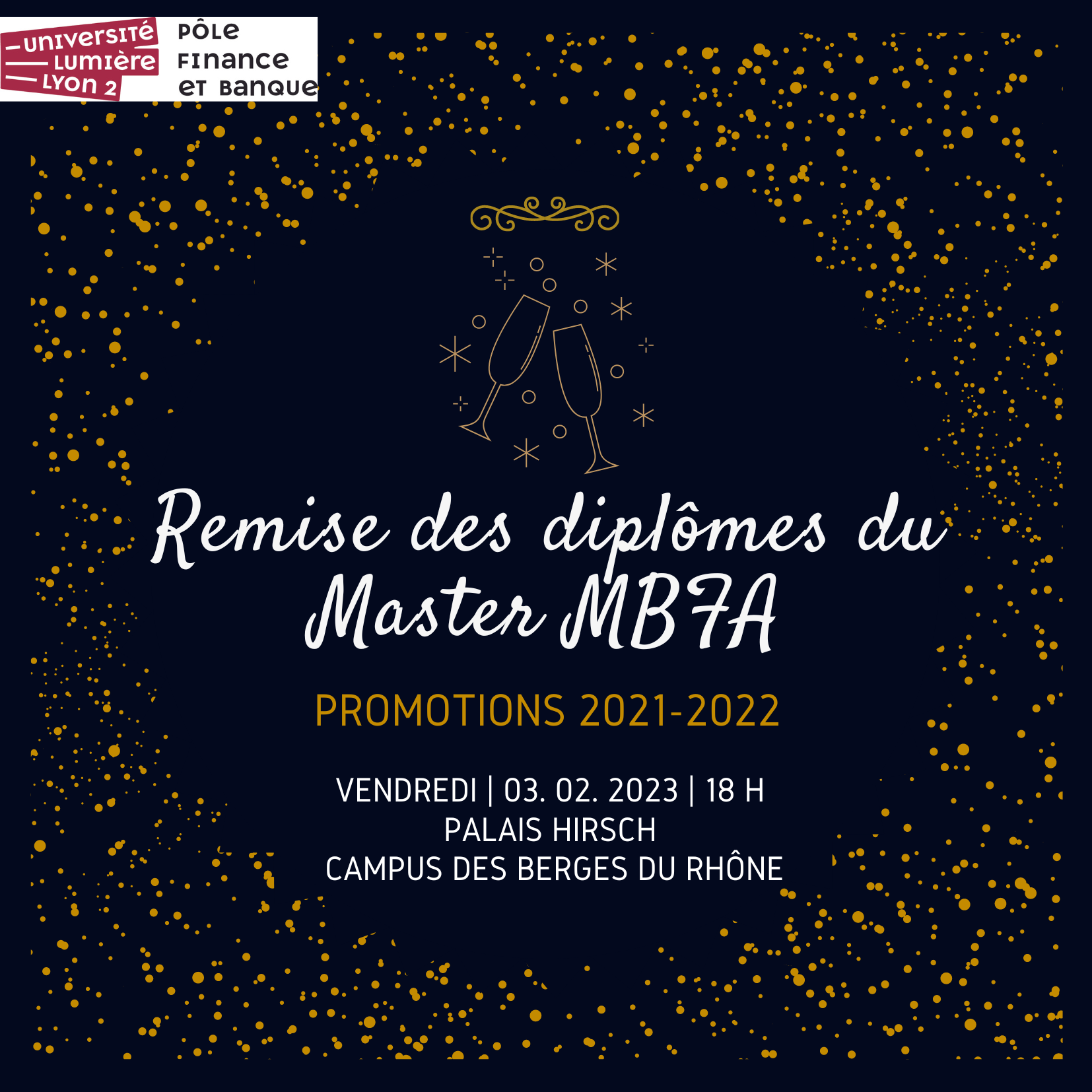 Remise des diplômes Master MBFA 2023