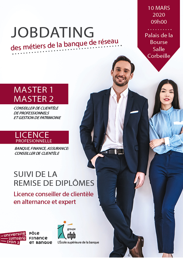 Visuel Job Dating Licence Professionnelle Banque et Master CC Pro